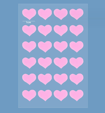Colored Loving Heart Facial Hydrocolloid Acne Patch