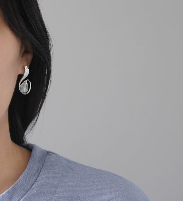 Lily of the valley flower S925 earrings