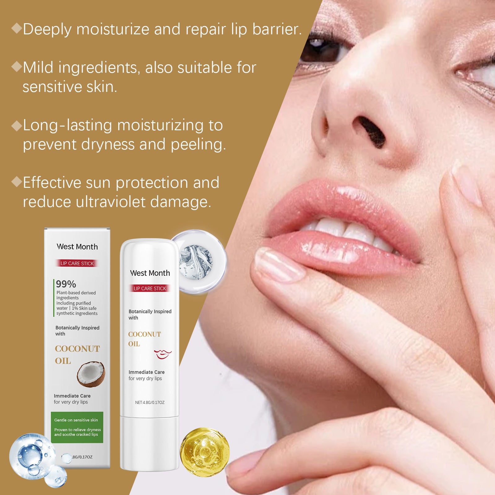 Moisturizing Lip Balm Coconut Oil Shea Butter