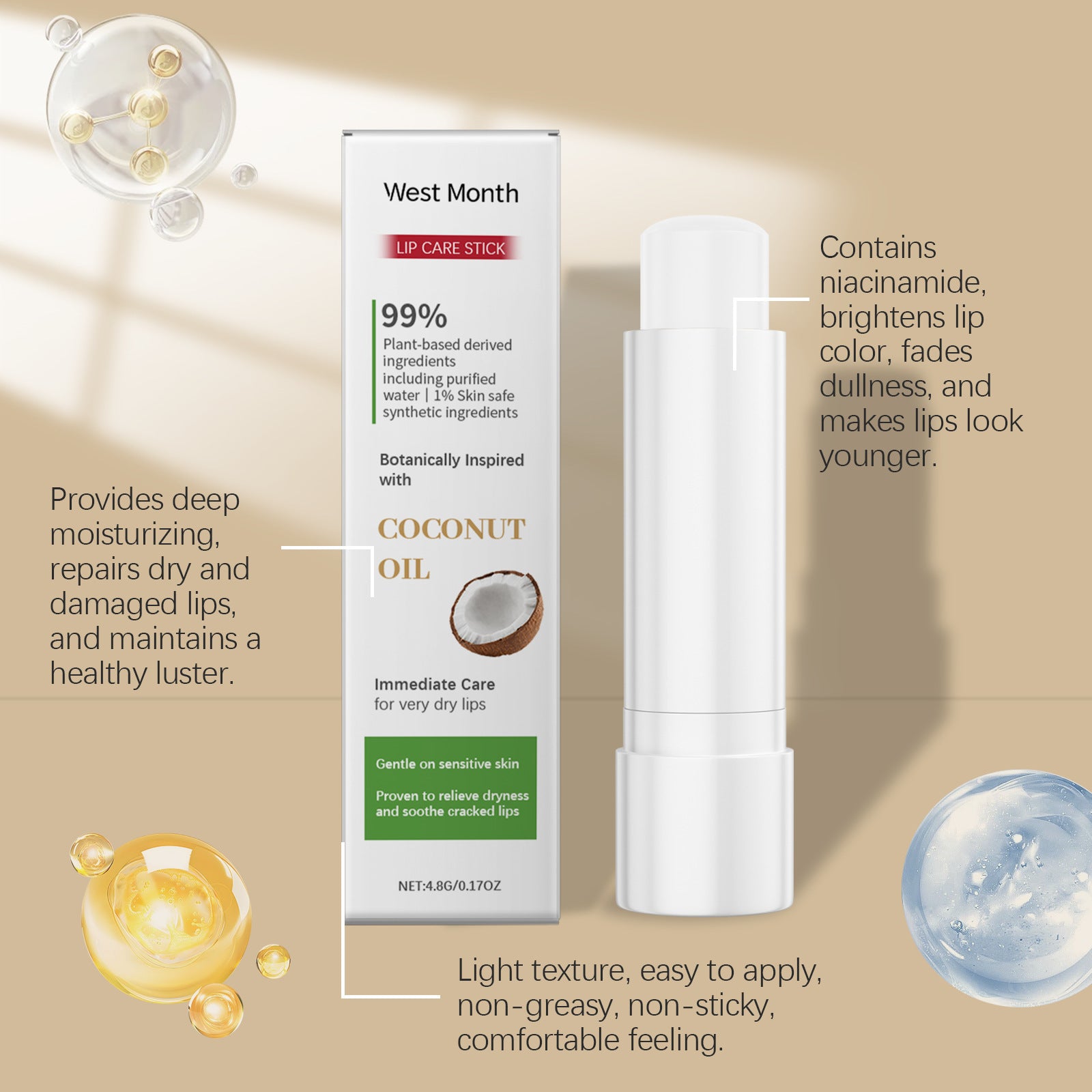 Moisturizing Lip Balm Coconut Oil Shea Butter