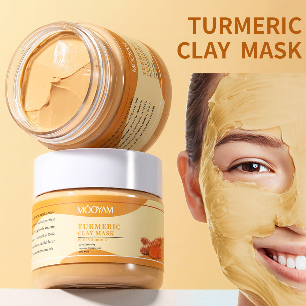 Blackhead Removing Turmeric Clay Mask Cleansing Pores Exfoliating