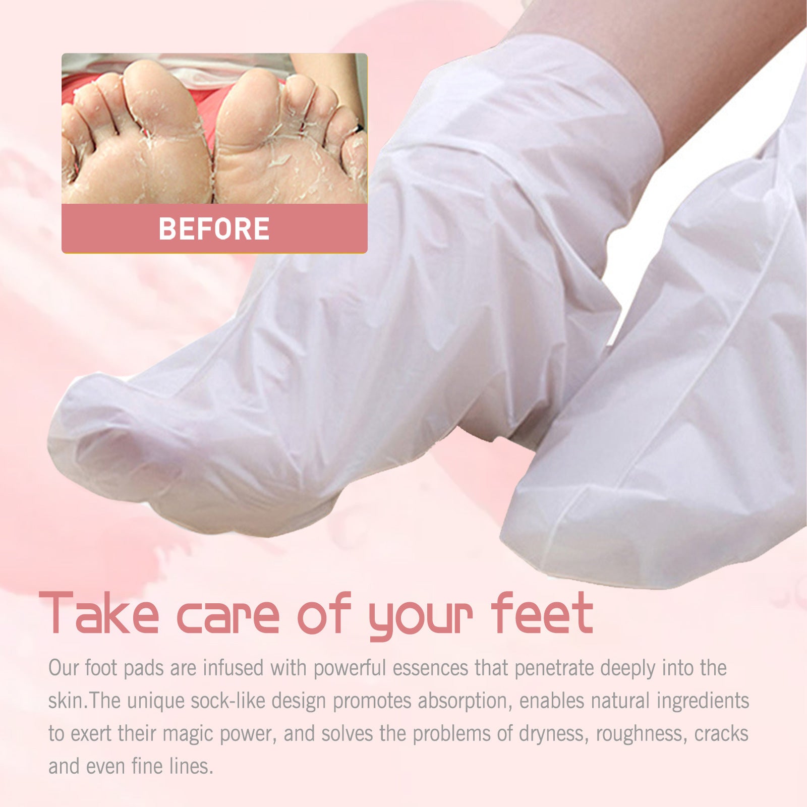 Peach Foot Mask Foot Nourishing And Hydrating Light