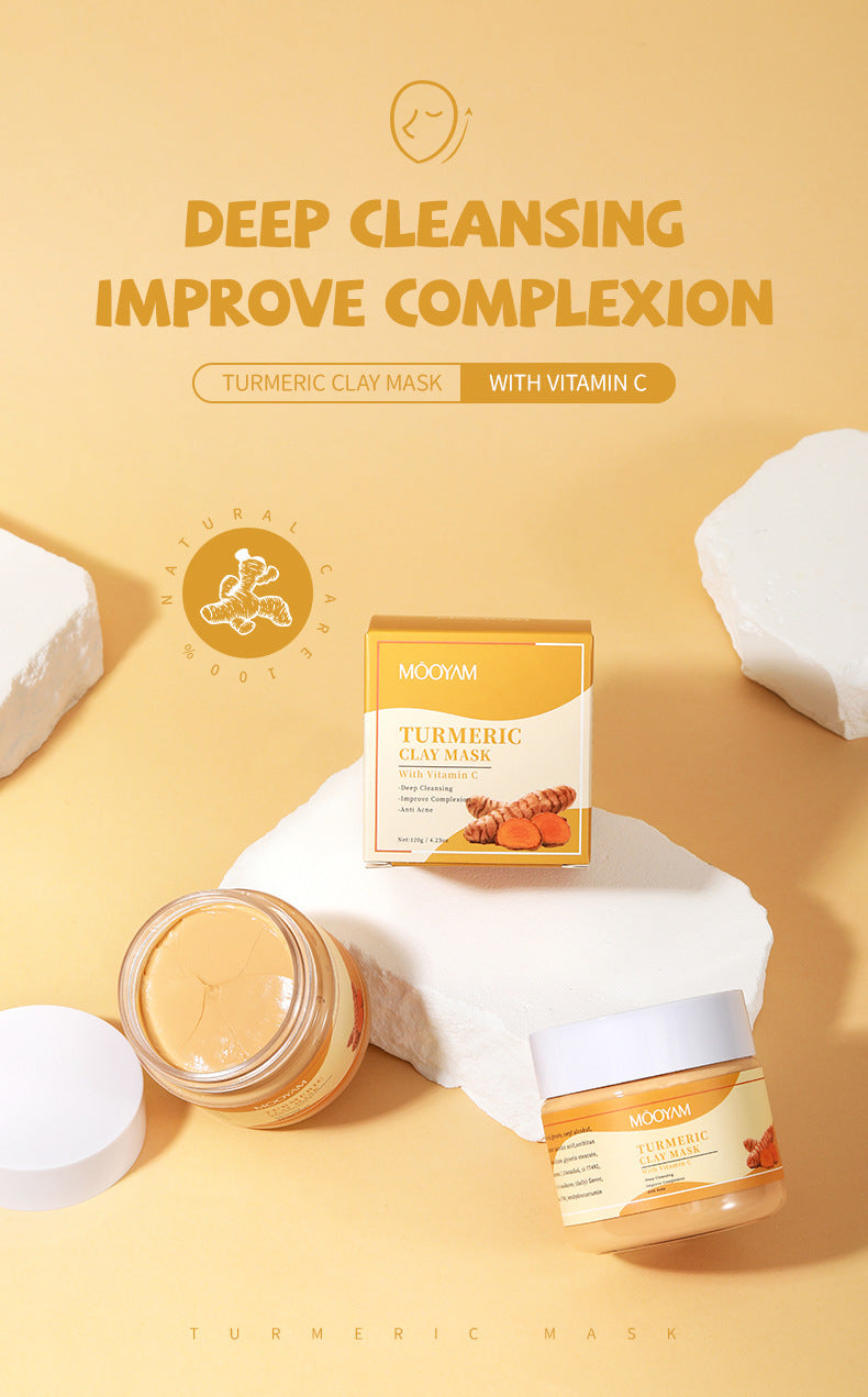 Blackhead Removing Turmeric Clay Mask Cleansing Pores Exfoliating