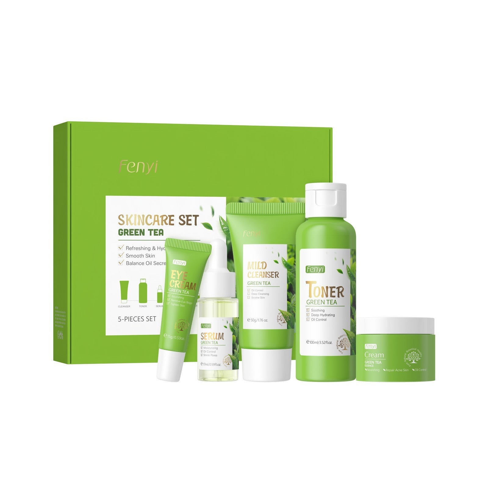 Green Tea 5-piece Facial Care