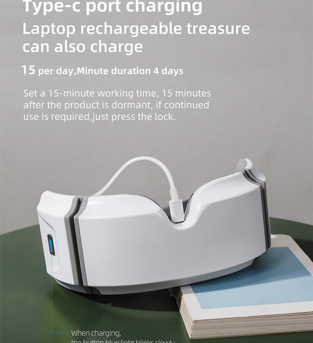 Eye heating eye massager