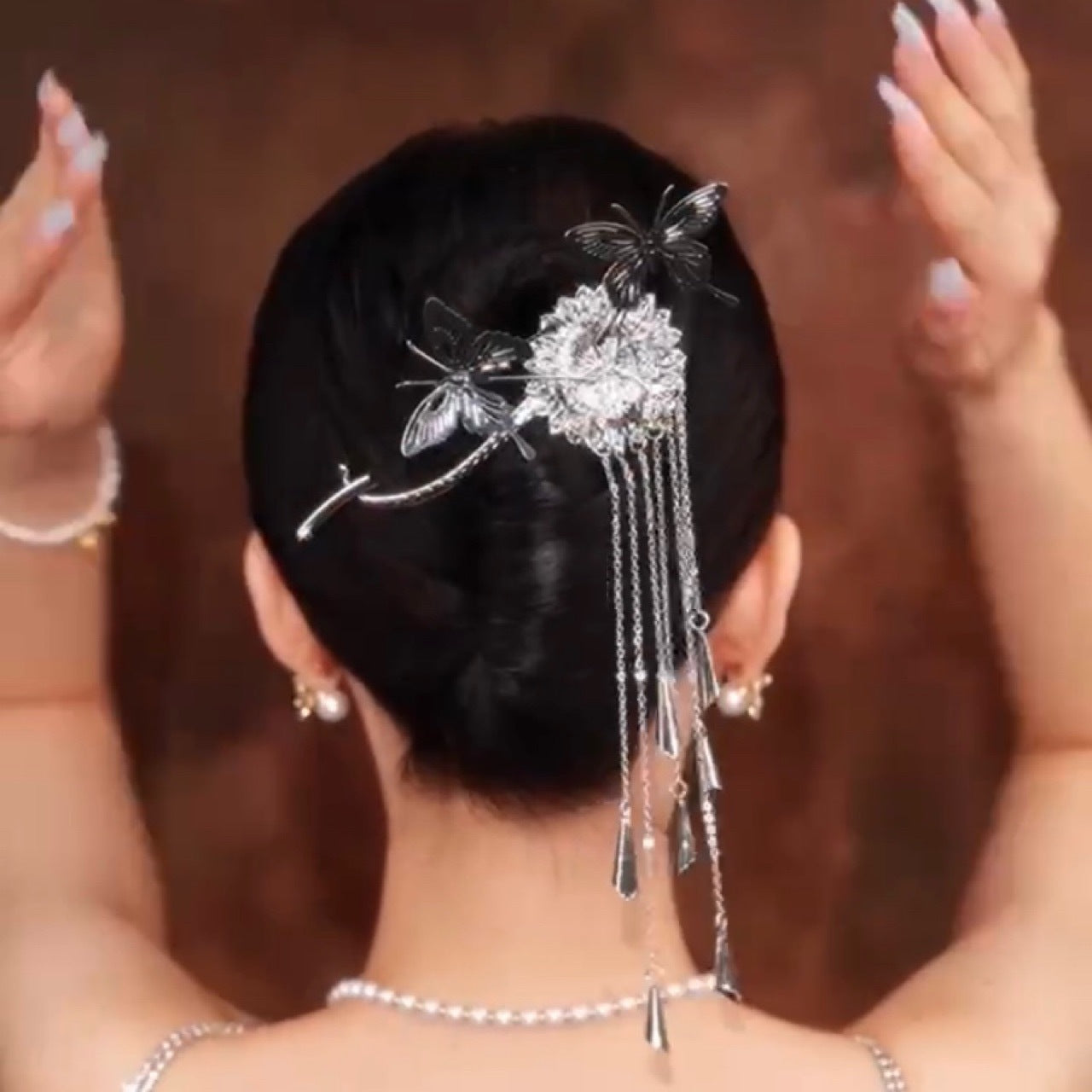 Retro Tassel Delicate Atmosphere Head Flower Headdress Hair Clip