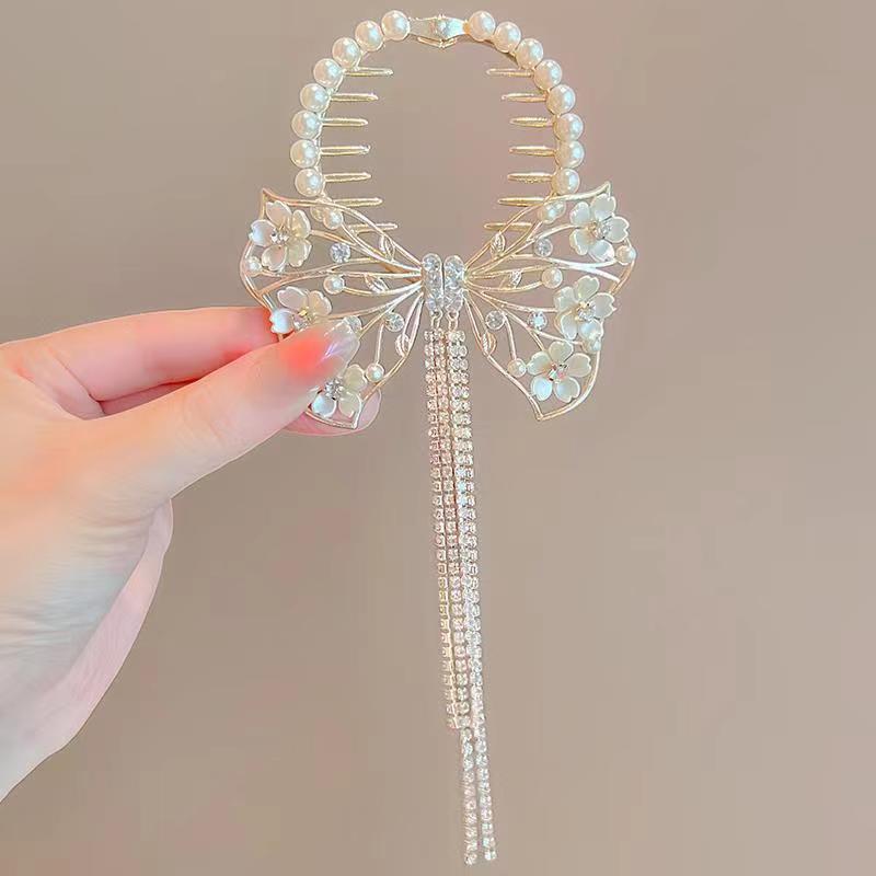 Antique Lily Tassel Hairpin Headdress