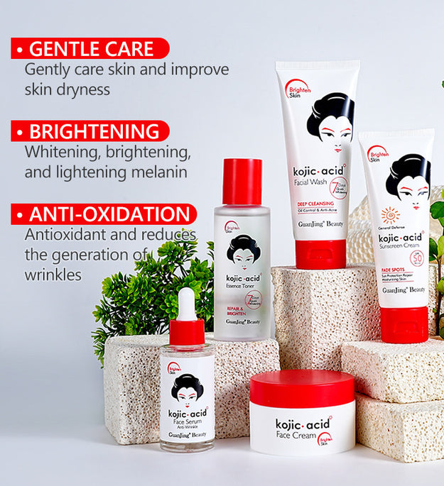 Kojic Acid Toner And Lotion Set Suit Brightening Skin