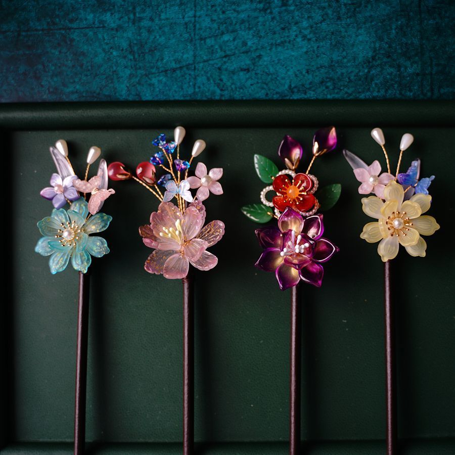 New Original Butterfly Wood Tassel Hairpin Ancient Style Hanfu