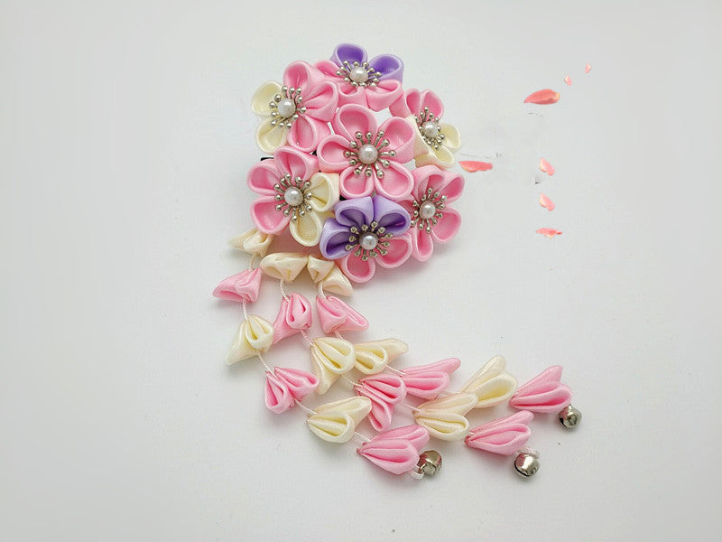 Hairpin Filigree Fringe Flower Headwear Multicolor Style