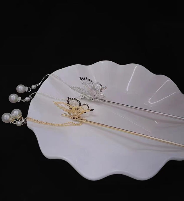 Fashionable New Butterfly Tassel Hairpin Female