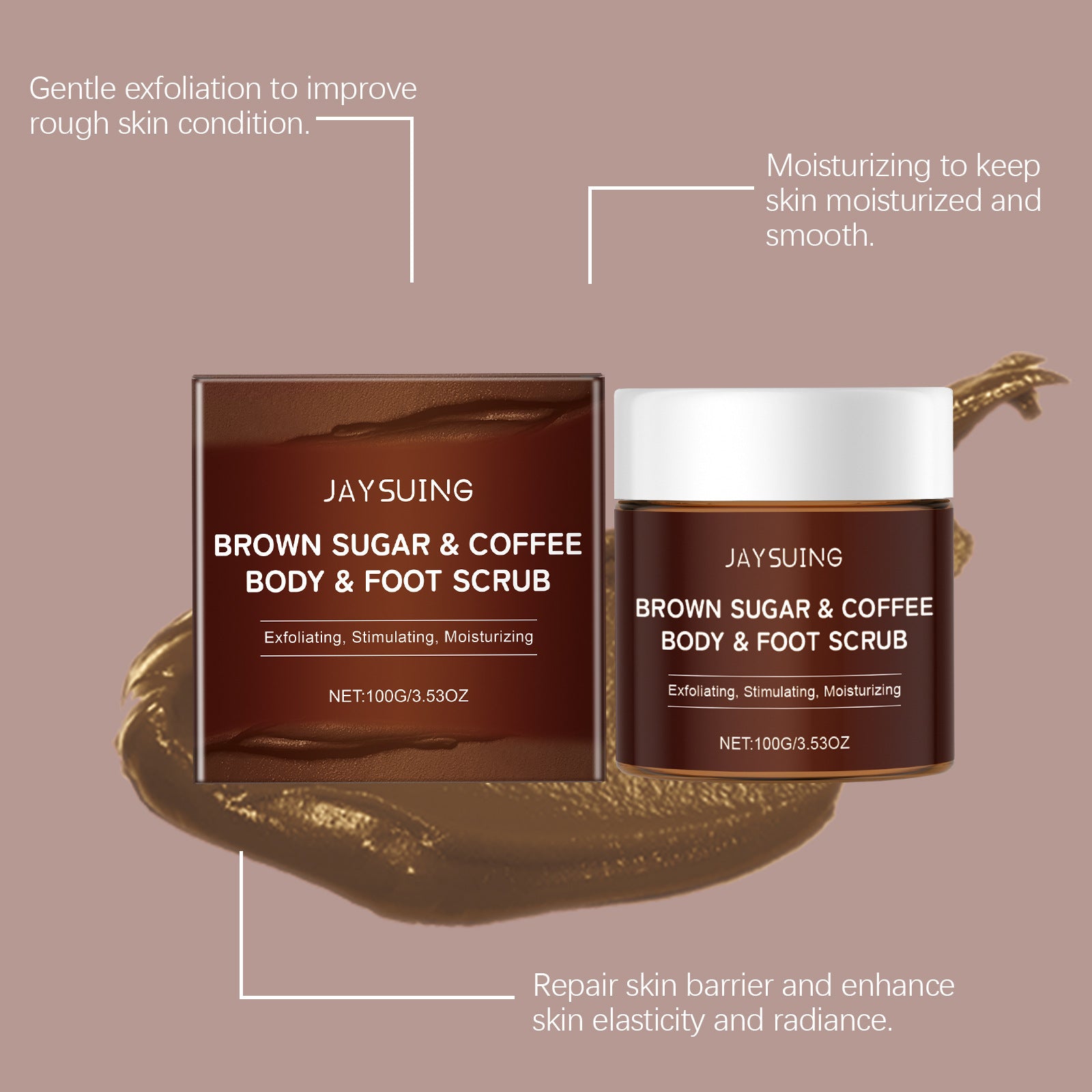Coffee Body Scrub Cream Clean, Moisturizing And Smooth Skin