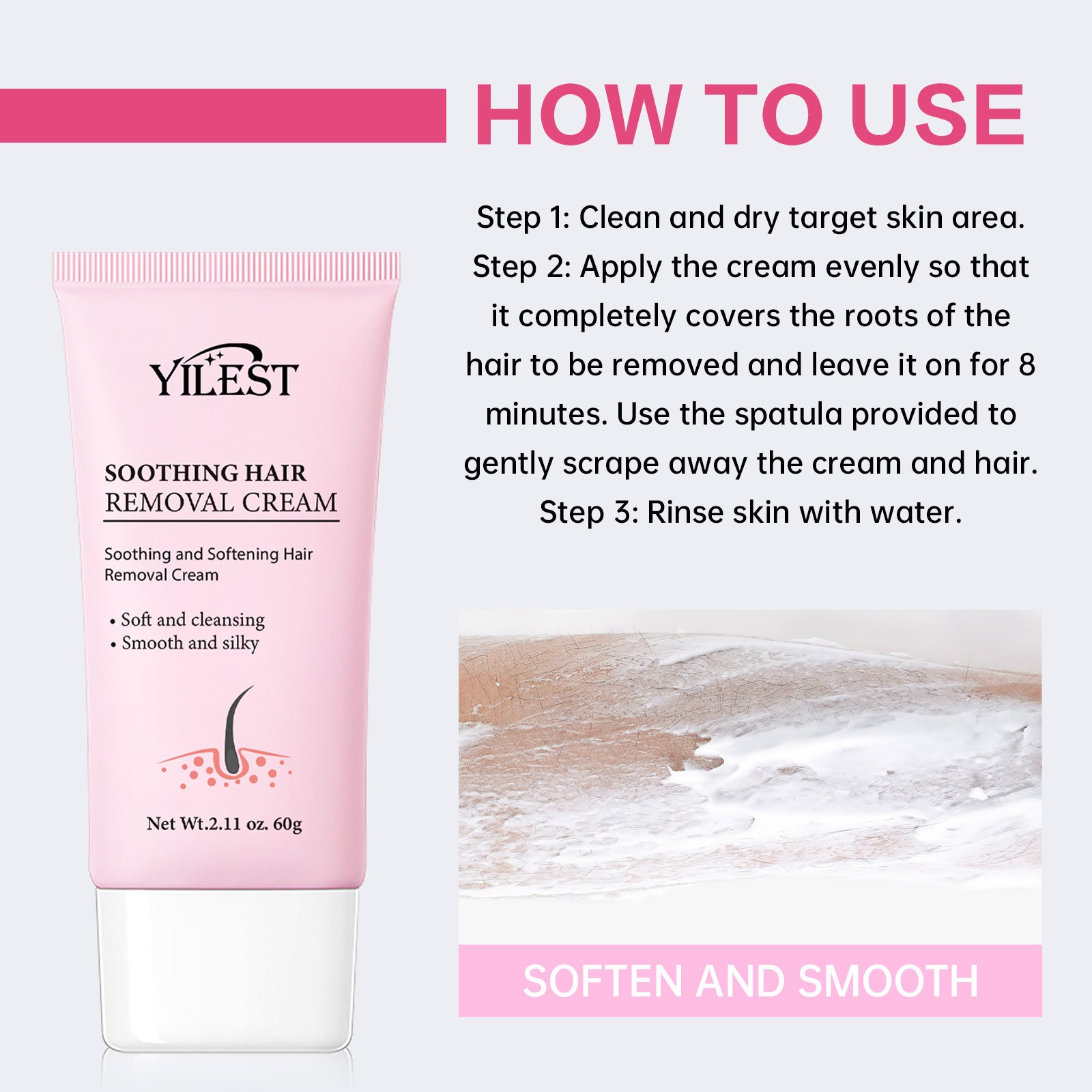 Depilatory Cream Mild, Smooth, Delicate And Moisturizing