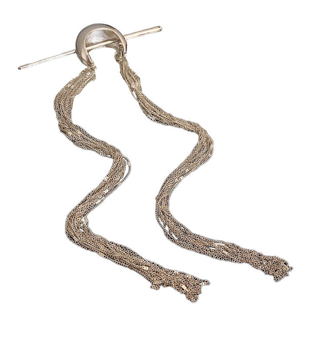 Women's Fashion Personality Moon Tassel Hairpin