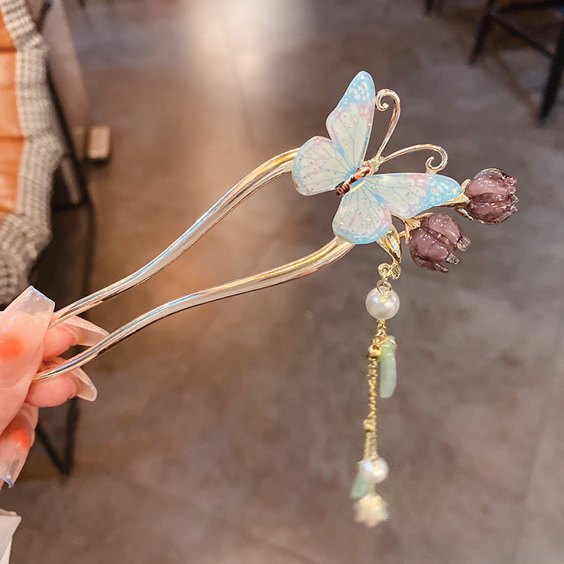 Women's Fashion Personality Butterfly Pearl Hairpin