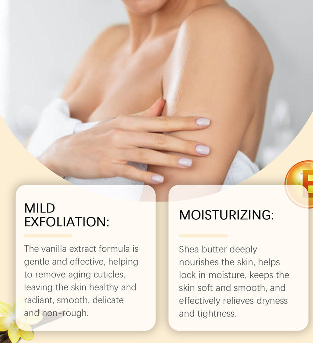 Vanilla Body Scrub Cream Mild Exfoliating