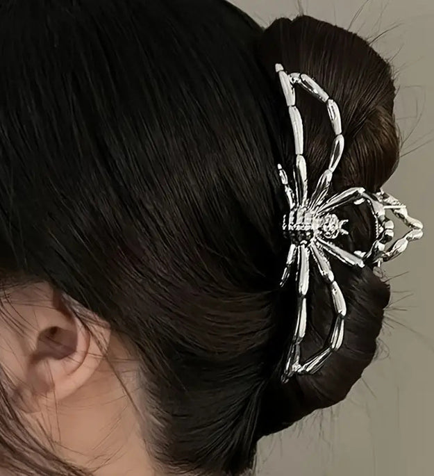 Metal Spider Large Shark Clip Fashion Ponytail Hair Claw