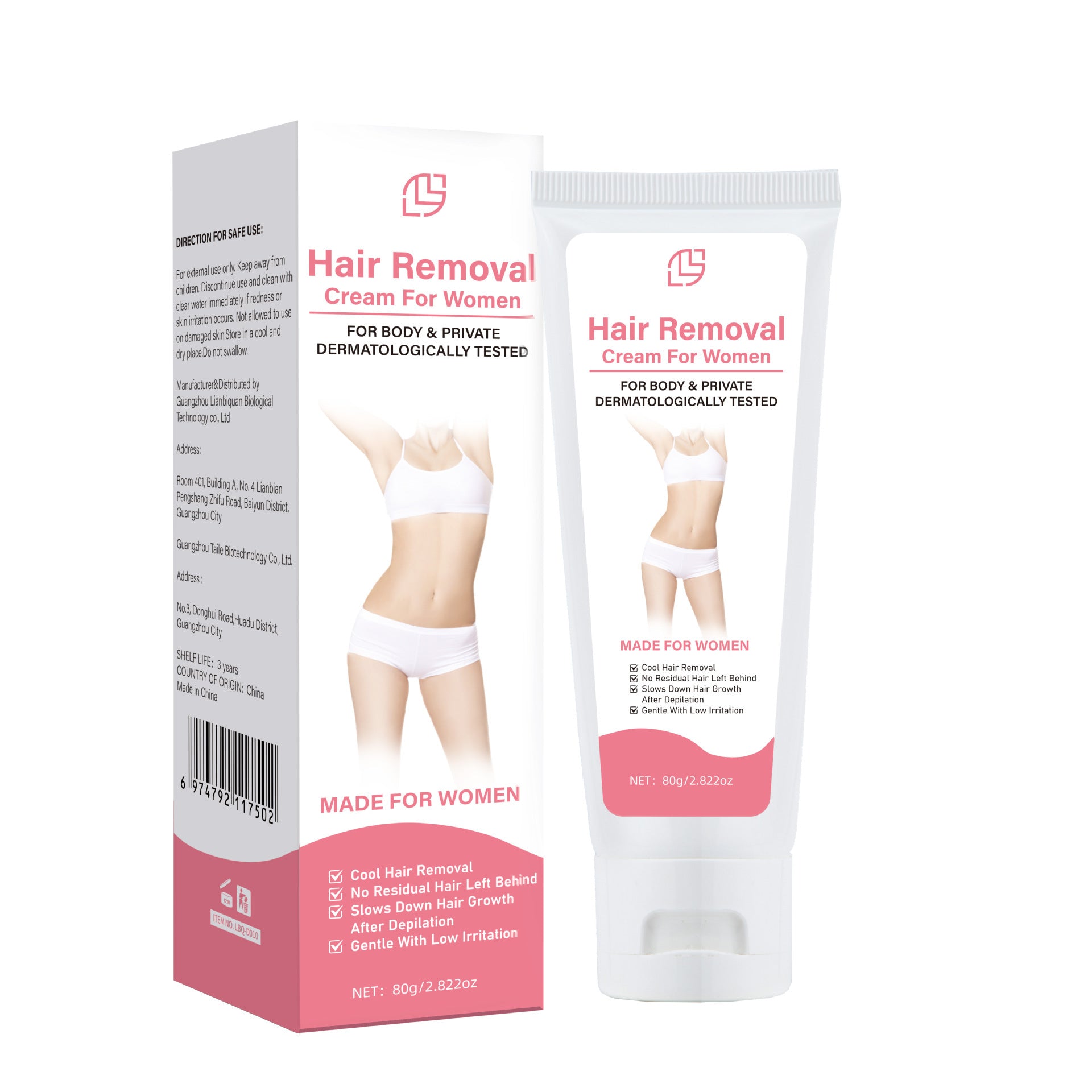 Women's Depilatory Cream 80g Mild And Non-exciting