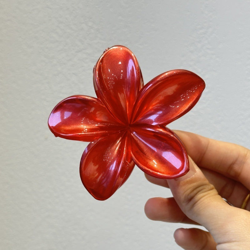 Christmas Barrettes Plumeria Rubra Grip Loose Clip