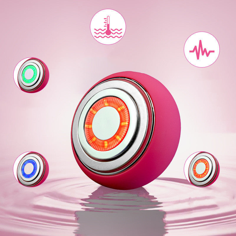Electric Silicone Cleansing Face Wash Brush Introduction Instrument Hot Compress Vibration