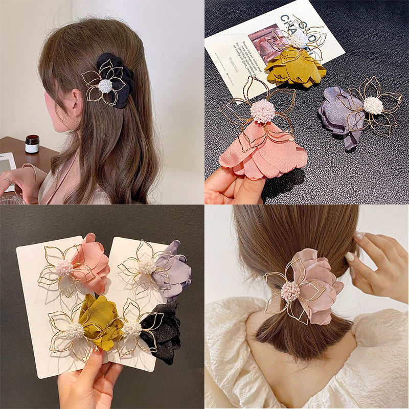 Super Fairy Hollow Flower Metal Hair Clip