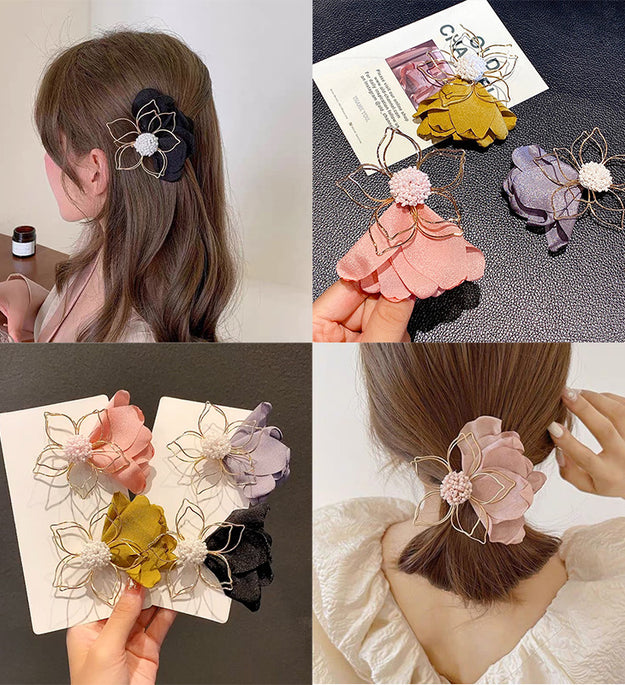 Super Fairy Hollow Flower Metal Hair Clip