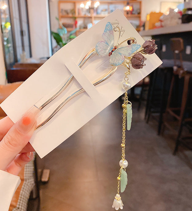 Women's Fashion Personality Butterfly Pearl Hairpin
