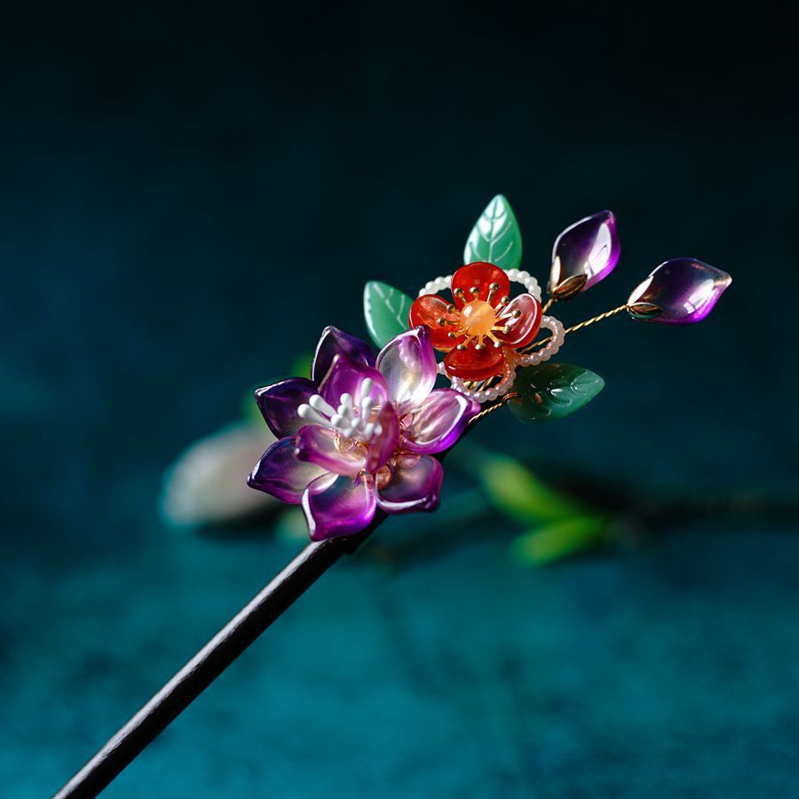New Original Butterfly Wood Tassel Hairpin Ancient Style Hanfu