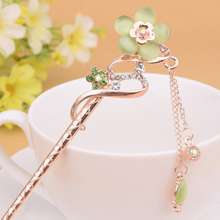 Flower tassel classical hairpin