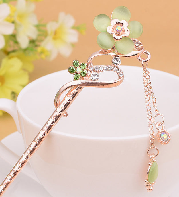 Flower tassel classical hairpin