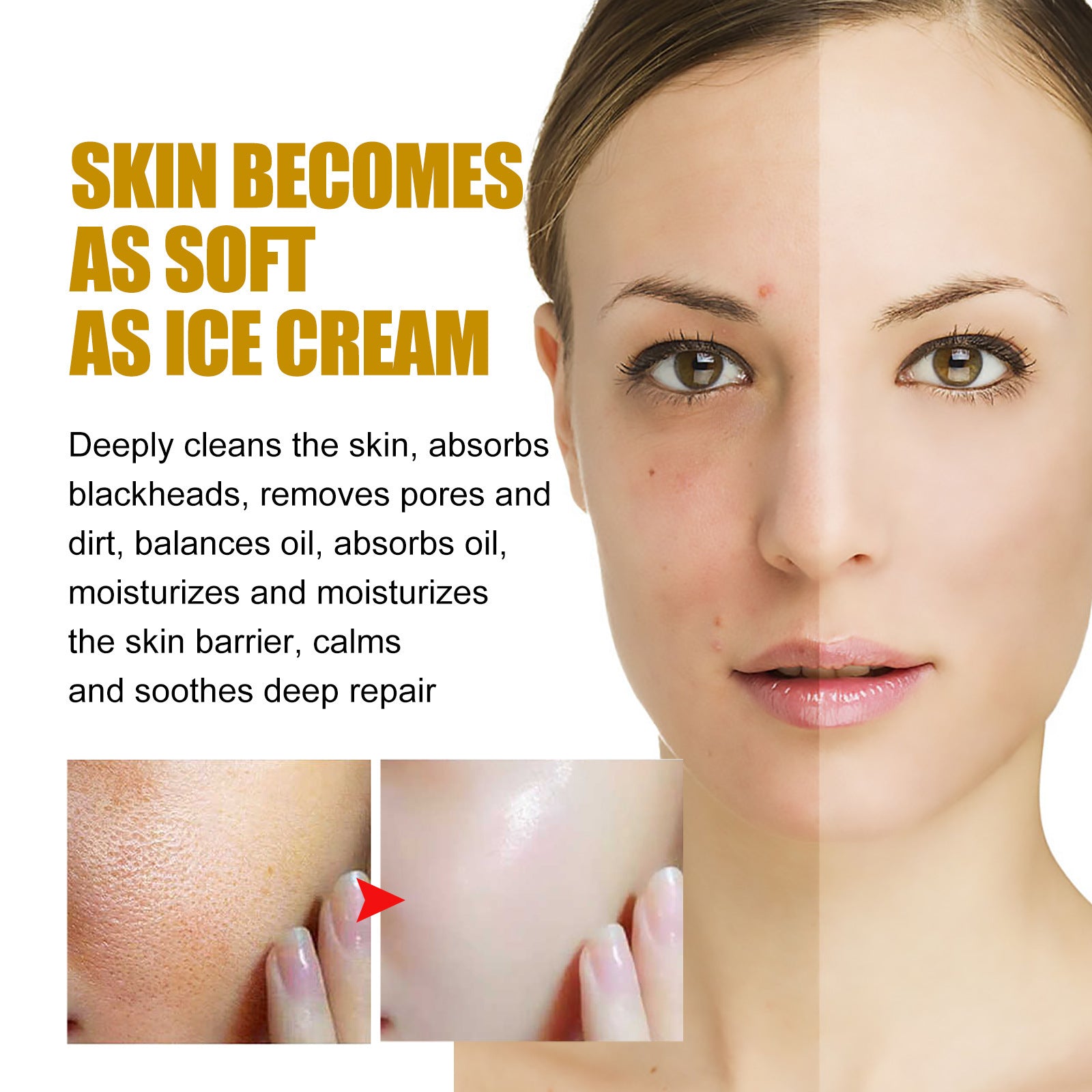 Hydrating Moisturizing Brightening Deep Cleansing Turmeric Mud Mask