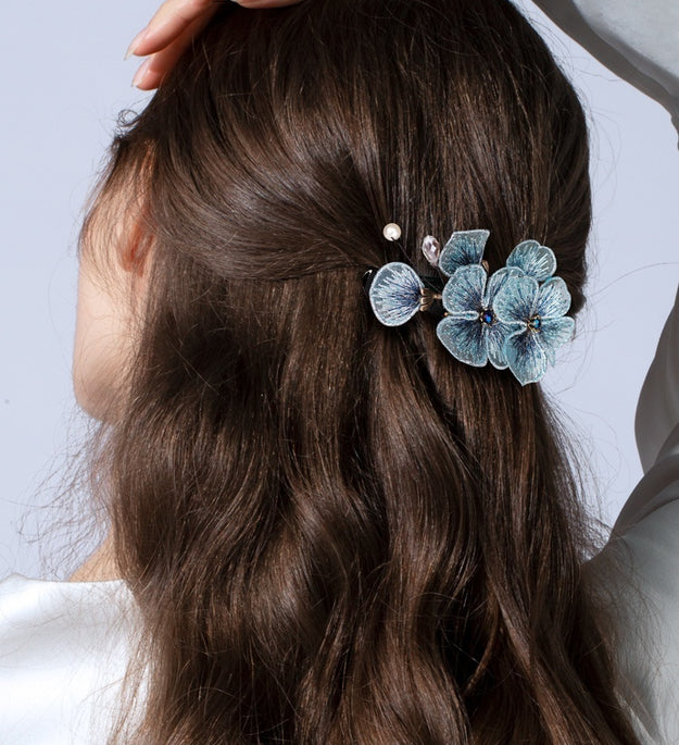 Embroidered Butterfly Flower Headdress Hairpin