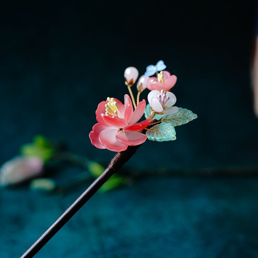 New Original Butterfly Wood Tassel Hairpin Ancient Style Hanfu