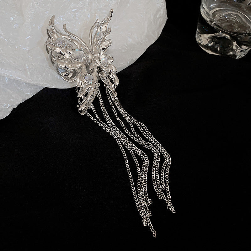Butterfly Moonstone Tassel Personalized Hair Shark Clip