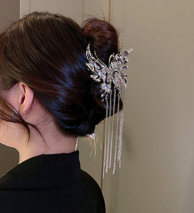 Butterfly Moonstone Tassel Personalized Hair Shark Clip