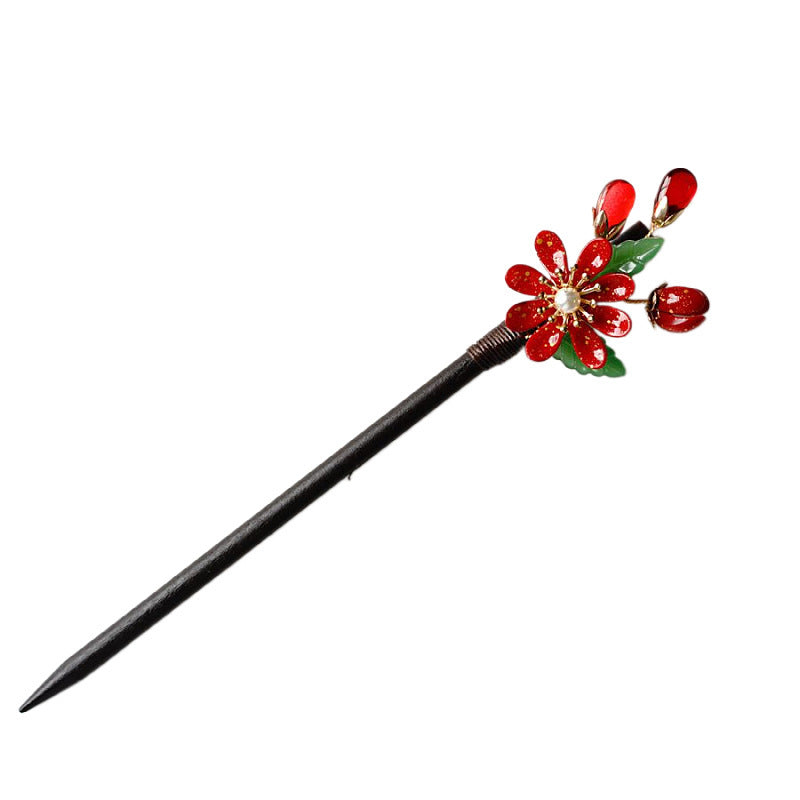 New Original Butterfly Wood Tassel Hairpin Ancient Style Hanfu