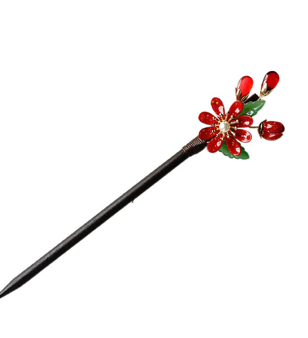 New Original Butterfly Wood Tassel Hairpin Ancient Style Hanfu