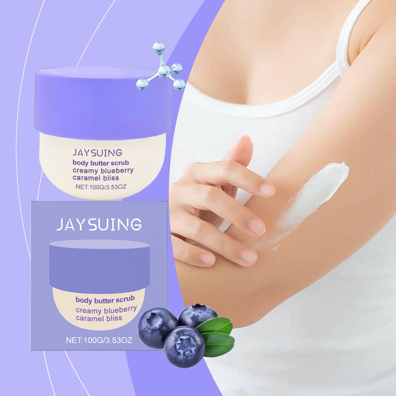 Blueberry Caramel Body Scrub Cream Mild