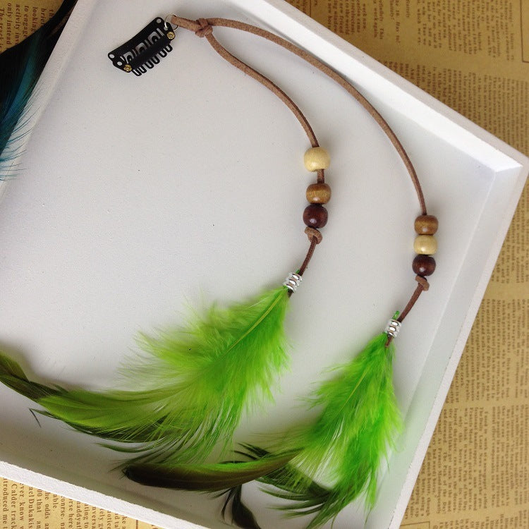 Feather hair accessory feather tassel hair clip