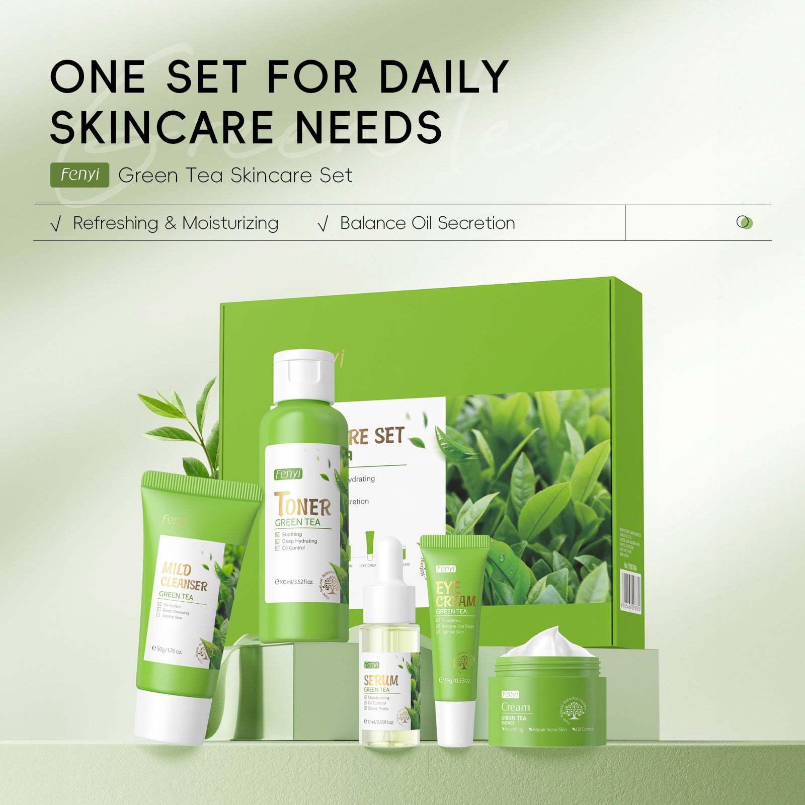 Green Tea 5-piece Facial Care