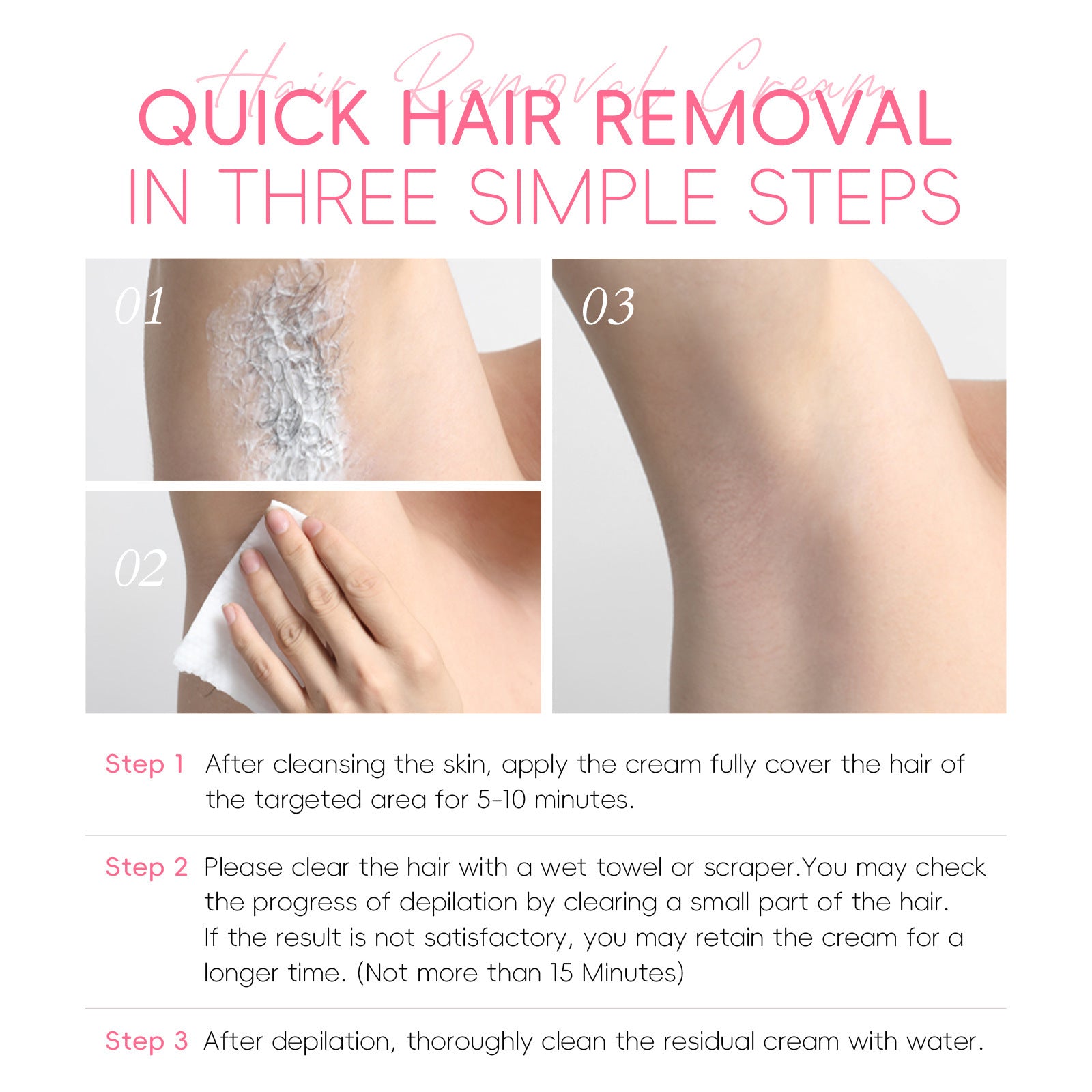 Depilatory Cream Leg Hair, No Black Spots Under Armpit