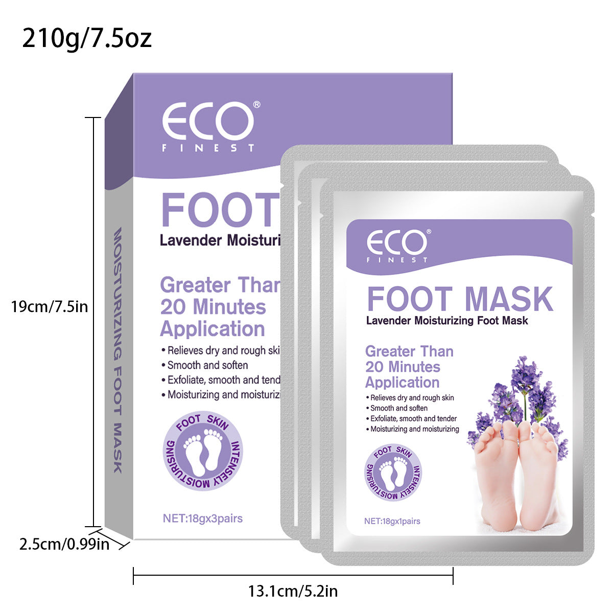 Lavender Foot Mask Exfoliating Moisturizing Repair