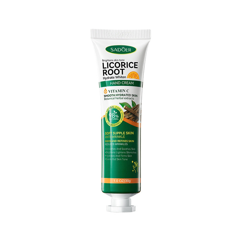 English SADOER Licorice Moisturizing Whitening Nourishing Hand Cream