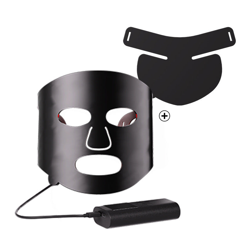 Colorful LED Phototherapy Home Face Black Gold Mask