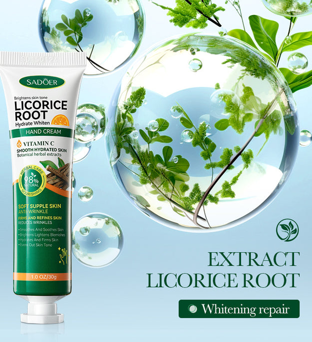 English SADOER Licorice Moisturizing Whitening Nourishing Hand Cream