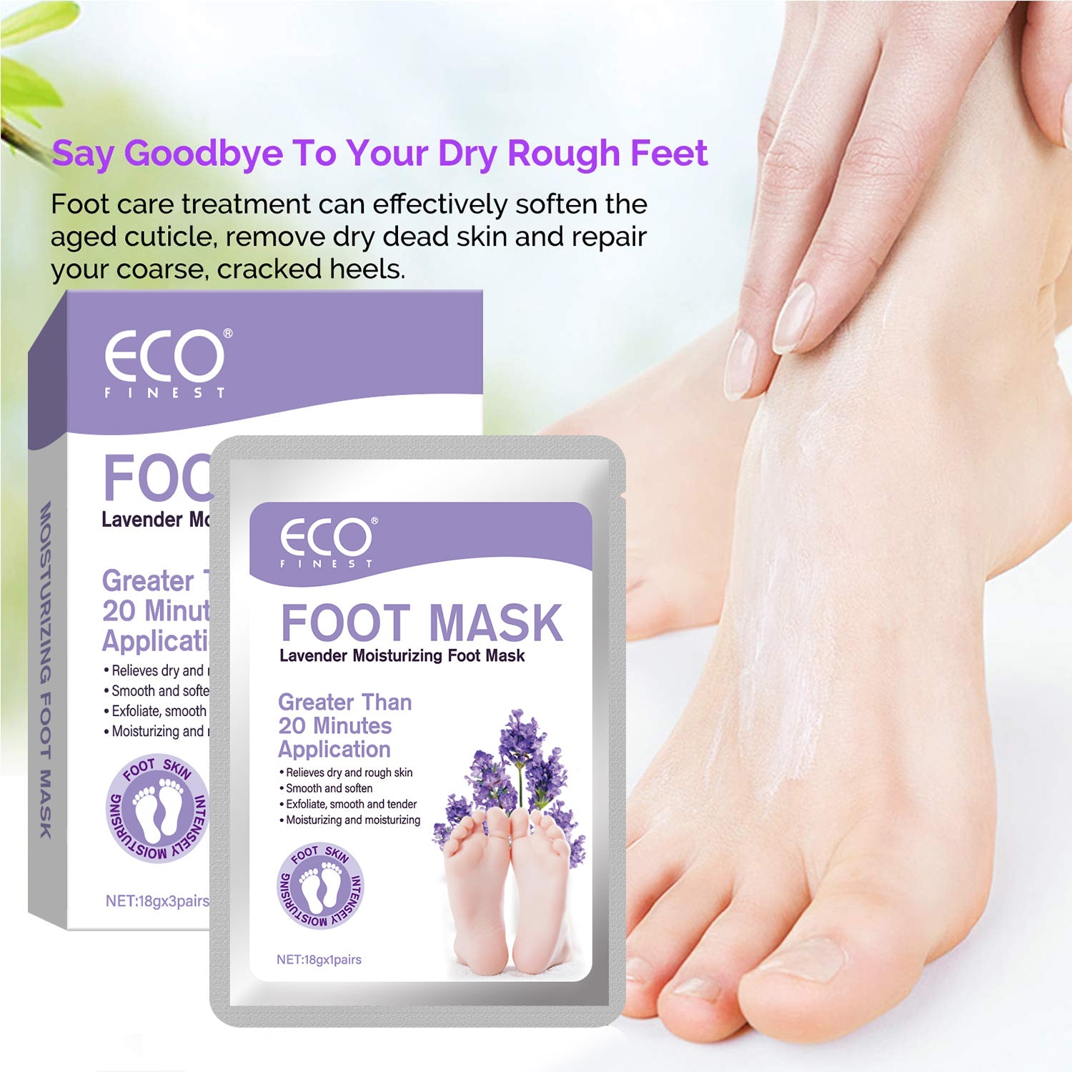Lavender Foot Mask Exfoliating Moisturizing Repair