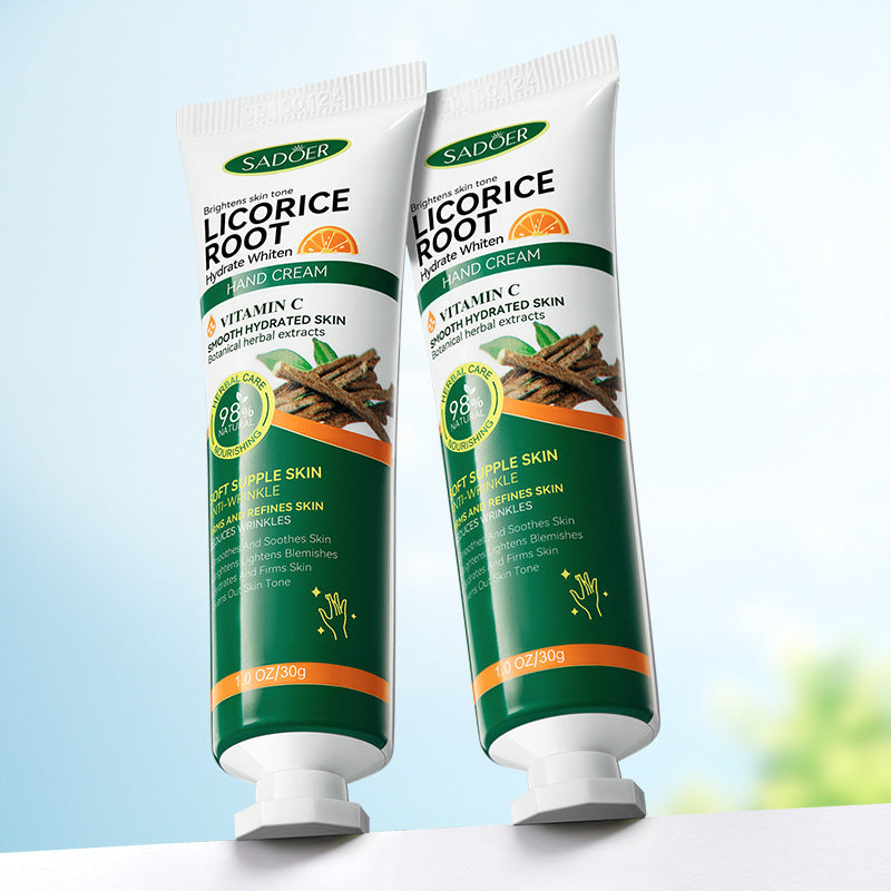 English SADOER Licorice Moisturizing Whitening Nourishing Hand Cream
