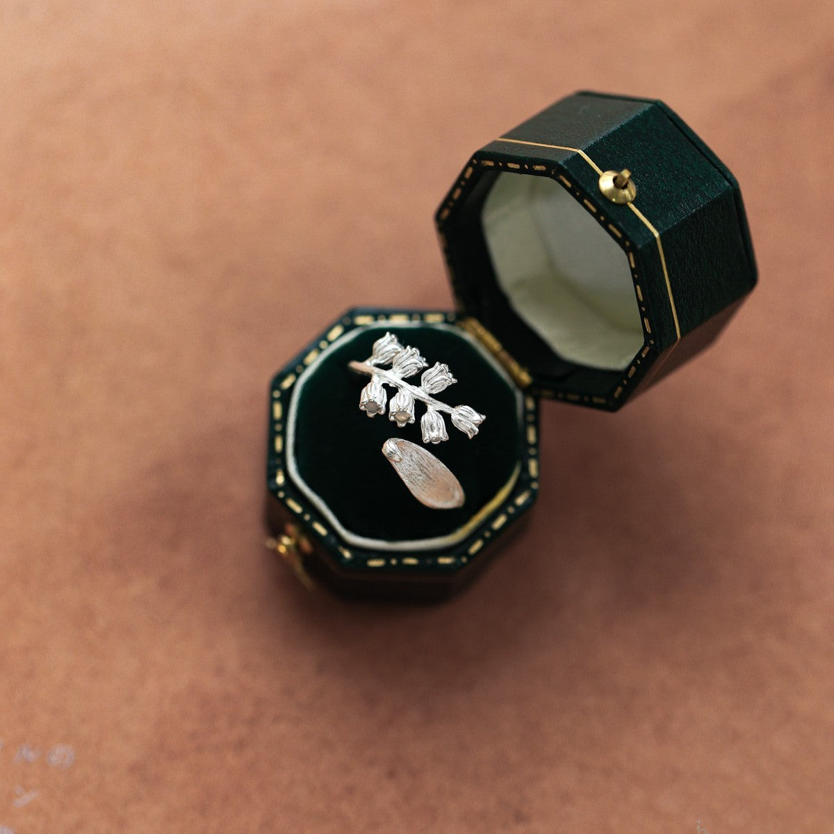 Original Design Of Pure Silver Lily Of The Valley Ring Flower