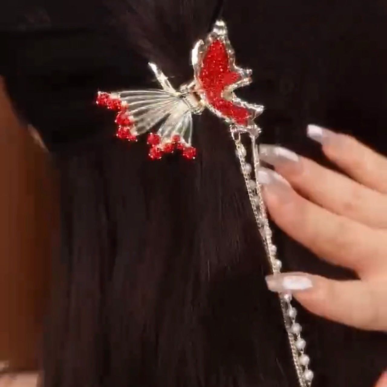 Female Head Tassel Hairpin Small Headdress