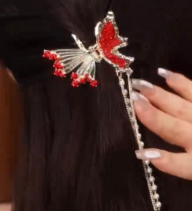 Female Head Tassel Hairpin Small Headdress
